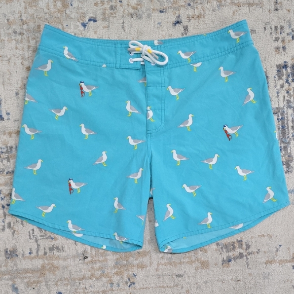 chubbies Other - Chubbies Turquoise Seagull Swim Trunks Men’s Size 34 Beach Pool